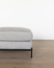Load image into Gallery viewer, Morrison Metal Base Leather Ottoman