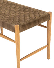 Load image into Gallery viewer, Rooney Woven Leather Bench