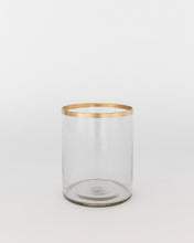 Load image into Gallery viewer, Gold Rim Glass Vase

