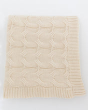 Load image into Gallery viewer, Ivory Cotton Knit Throw

