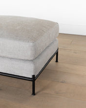 Load image into Gallery viewer, Morrison Metal Base Leather Ottoman
