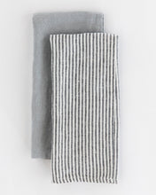 Load image into Gallery viewer, Pearl Gray Linen Hand Towel
